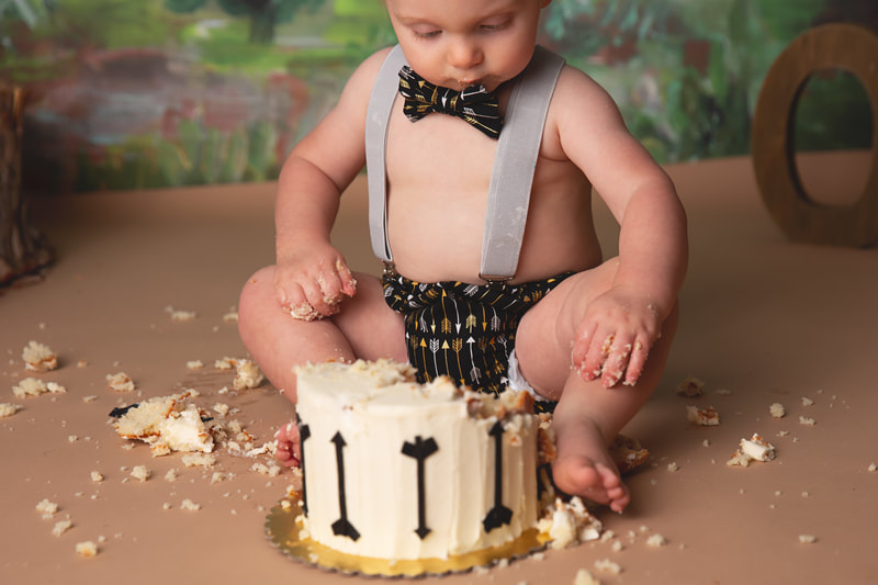 Baby Boy Milestone One Year Cake Smash