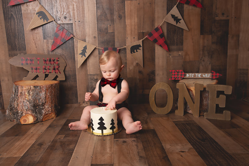 Baby Boy Milestone One Year Cake Smash